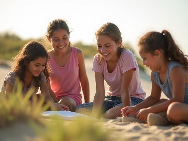 Comunidade costeira participando de workshop de educação ambiental sobre preservação de dunas
